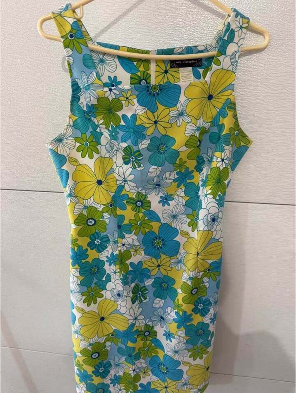 Vintage-style Floral Sleeveless Dress Size 11